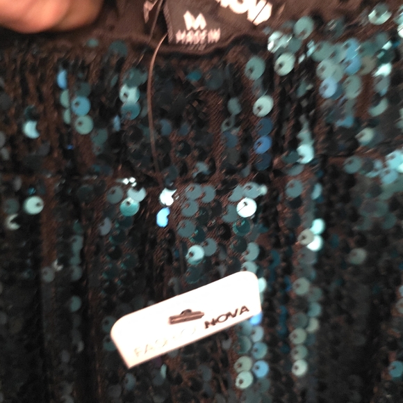 Fashion Nova Green Sequin Pants Size MEDIUM NWT - Picture 2 of 3